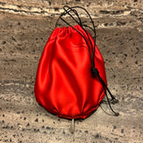 Red silk bag with pearl