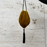 Mustard yellow velvet bag