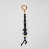 Black coral wooden beads