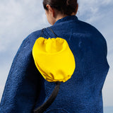 Yellow silk bag with silk tassel