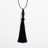 Black horn black tassel