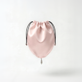 Ballet pink silk bag with pearl