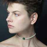 Green crystal chocker