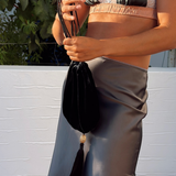 Vintage black velvet bag