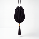Vintage black velvet bag