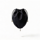 Black silk bag with pearl