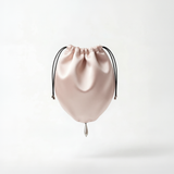 Powder pink silk bag with pearl