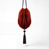 Terracotta velvet bag