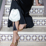 Ivory silk bag with tassel