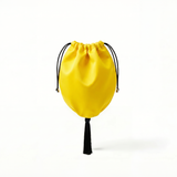 Yellow silk bag with silk tassel