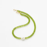 Green rondelle pearl