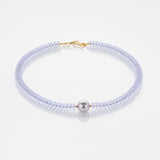 Violet rondelle pearl